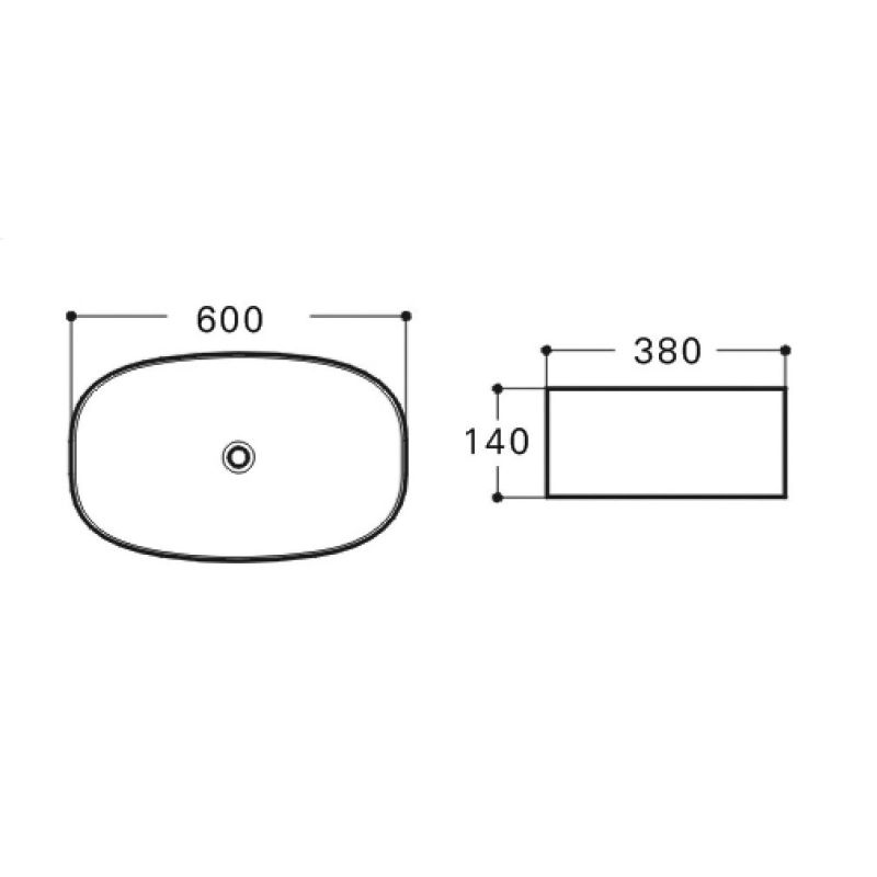 Раковина керамическая накладная Art&Max AM3360A