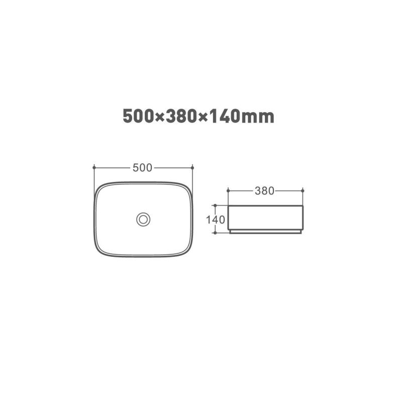 Раковина керамическая накладная Art&Max AM353-B