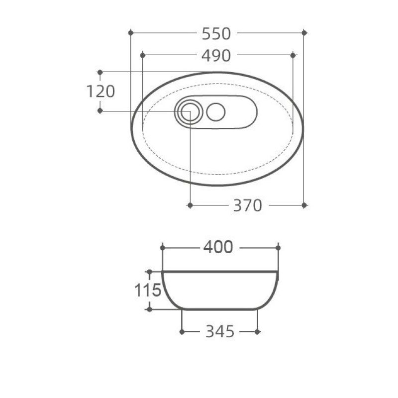 Раковина керамическая накладная Art&Max AM3570-C