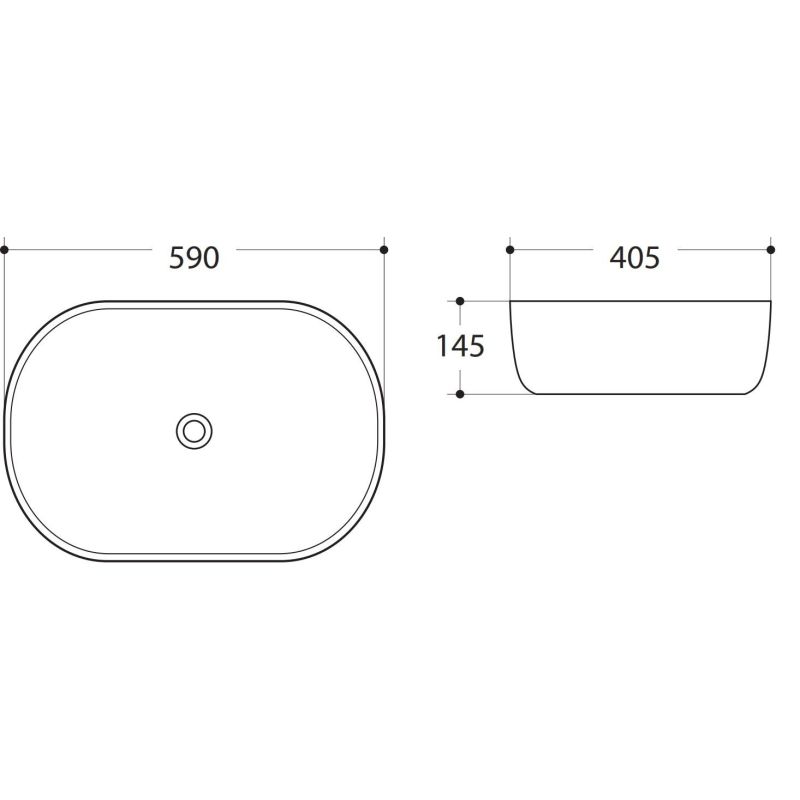 Раковина керамическая накладная Art&Max AM-5006