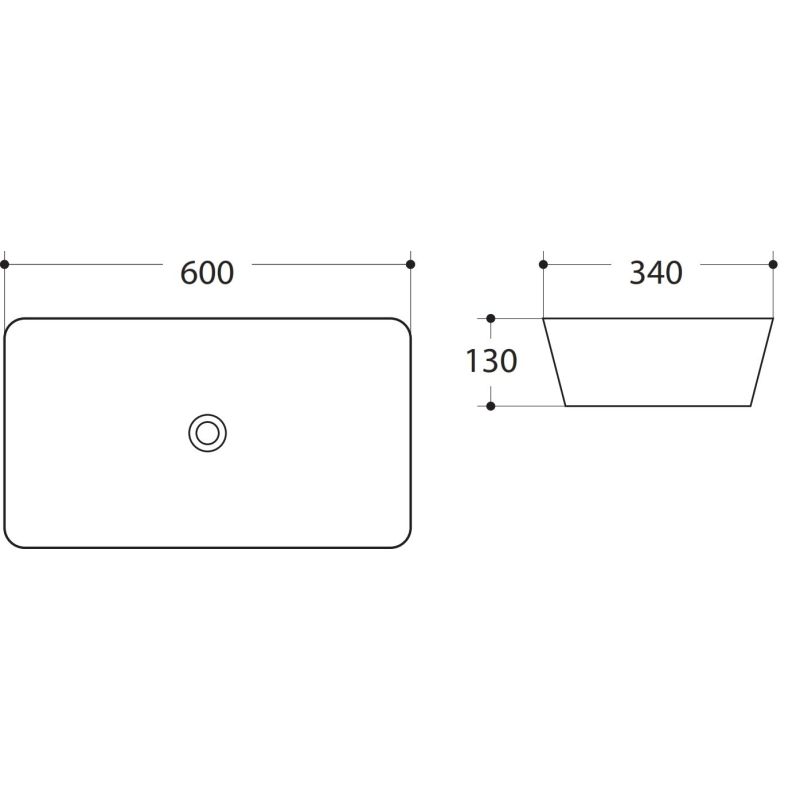 Раковина керамическая накладная Art&Max AM-7090-B