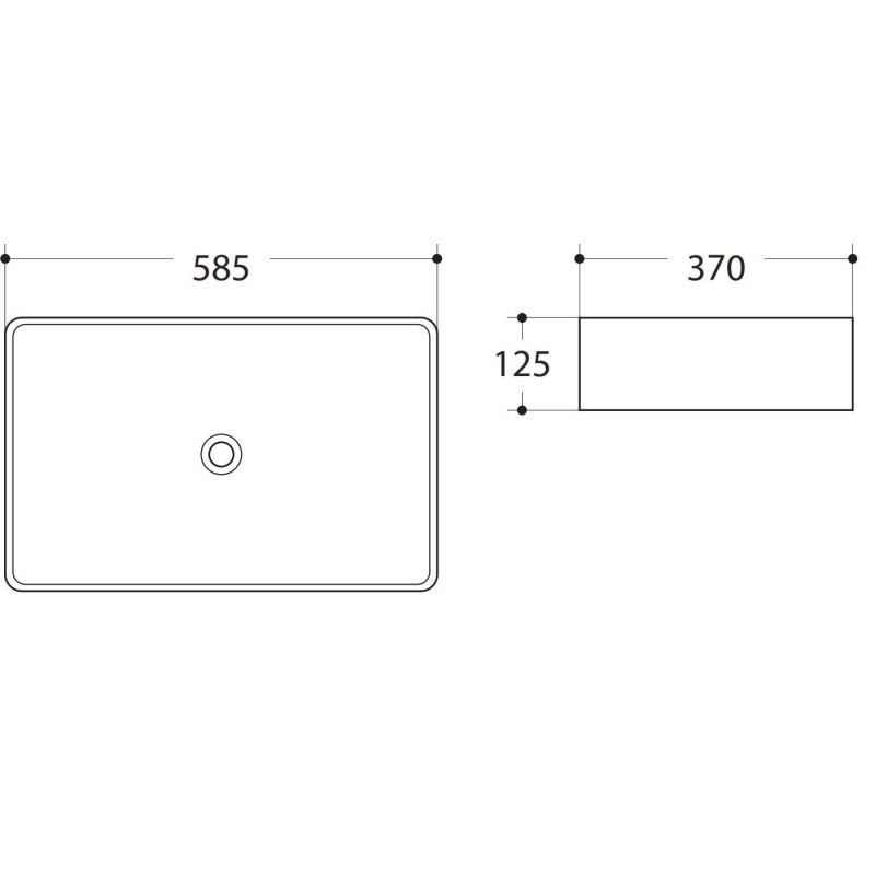 Раковина керамическая накладная Art&Max AM-7655-X