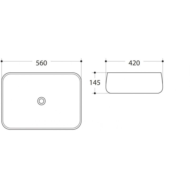 Раковина керамическая накладная Art&Max AM-78102