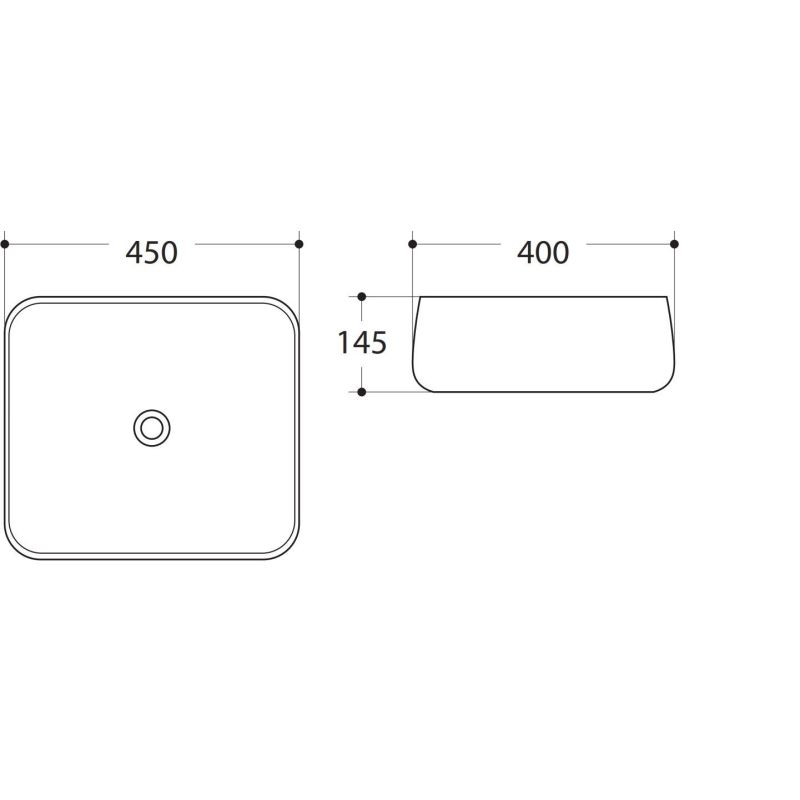 Раковина керамическая накладная Art&Max AM-78103