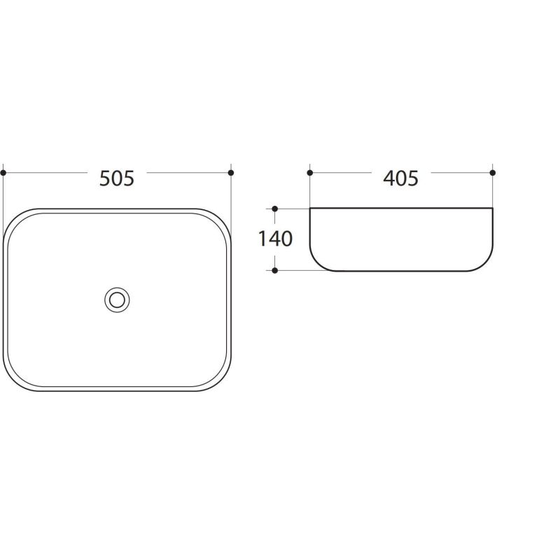 Раковина керамическая накладная Art&Max AM-78104