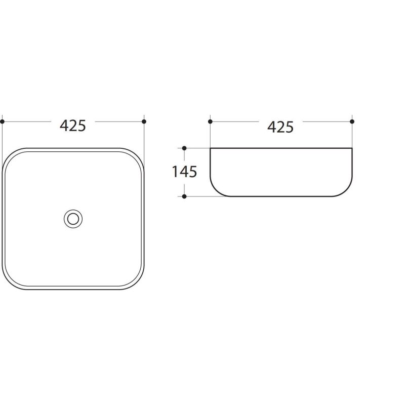 Раковина керамическая накладная Art&Max AM-78106