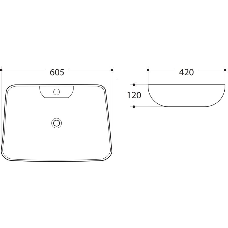 Раковина керамическая накладная Art&Max AM-78358
