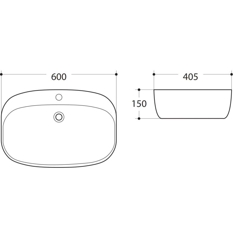 Раковина керамическая накладная Art&Max AM-78375