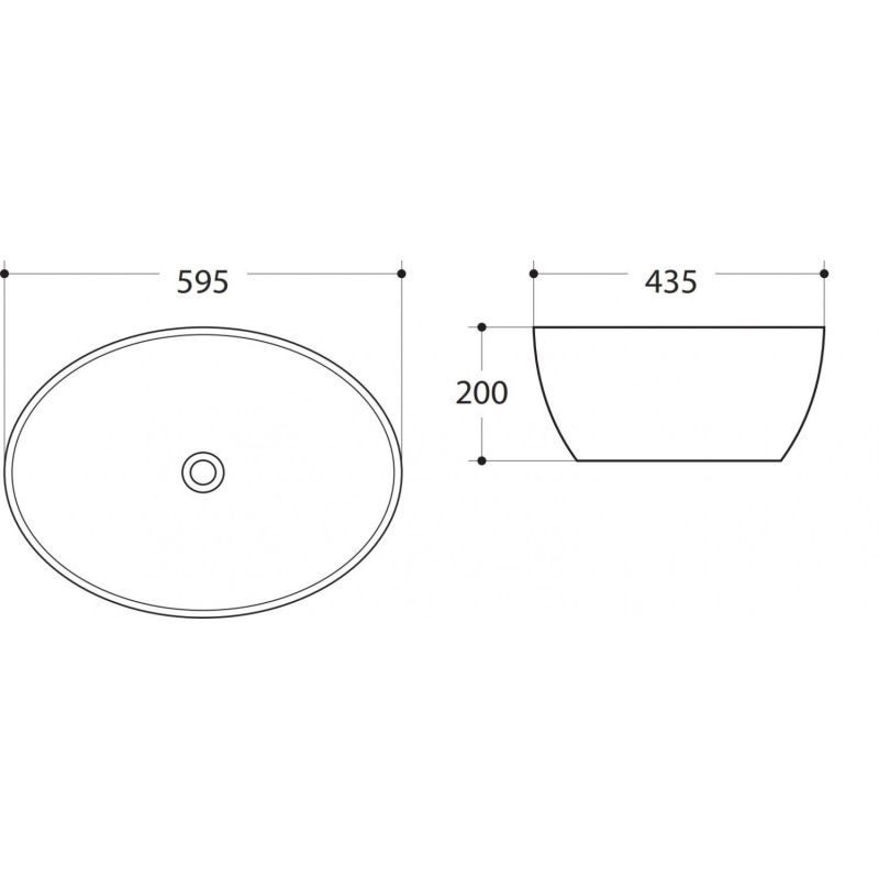 Раковина керамическая накладная Art&Max AM-78394