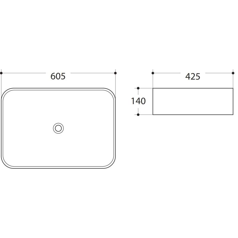 Раковина керамическая накладная Art&Max AM-78565