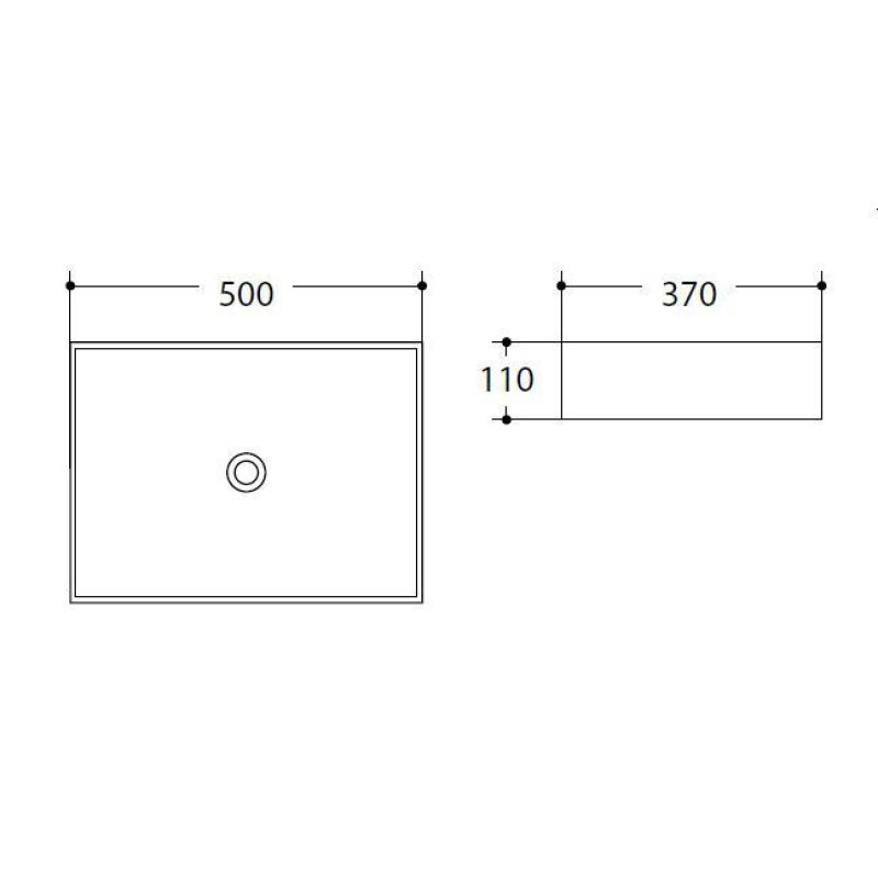 Раковина керамическая накладная Art&Max AM-78570B-50