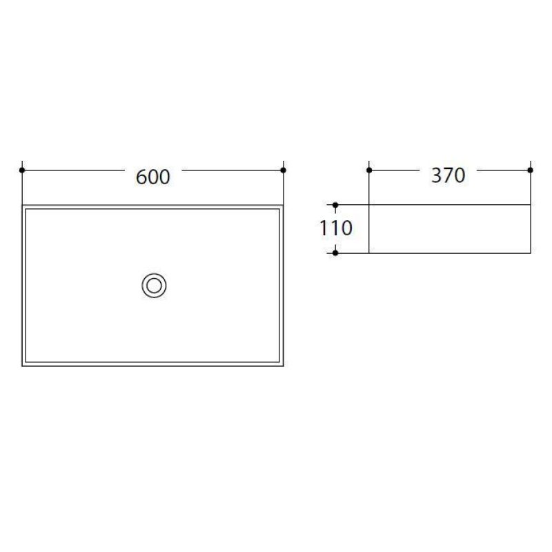 Раковина керамическая накладная Art&Max AM-78570B-60
