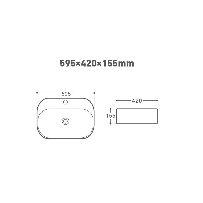 Раковина керамическая накладная Art&Max AM1630-A