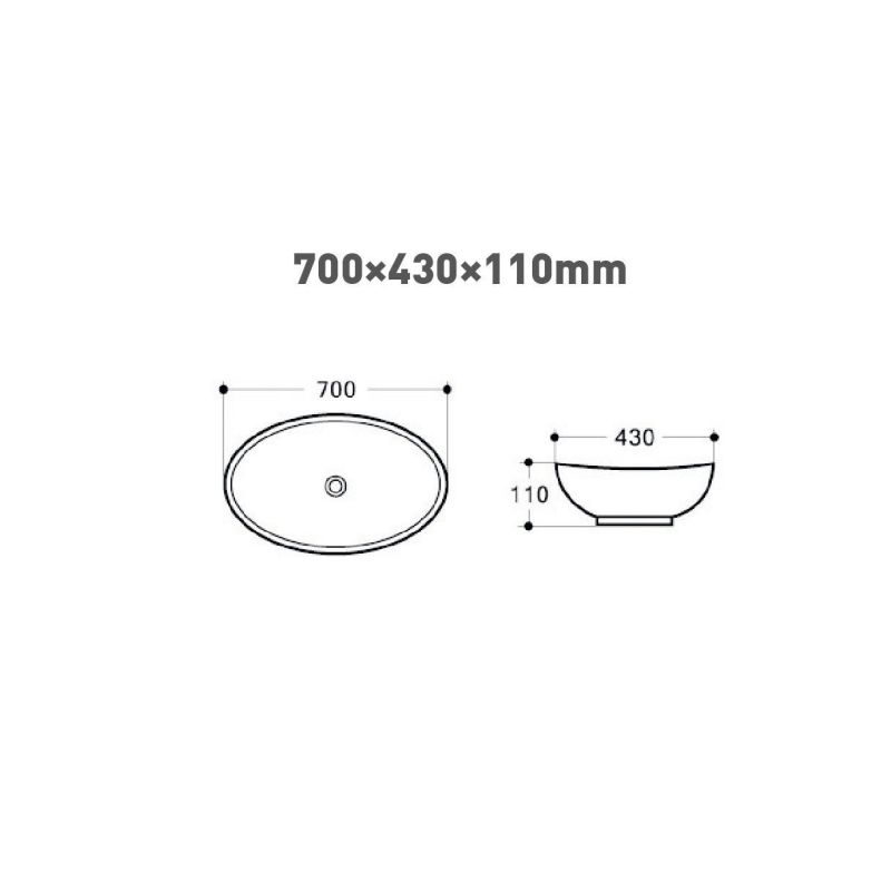 Раковина керамическая накладная Art&Max AM2370