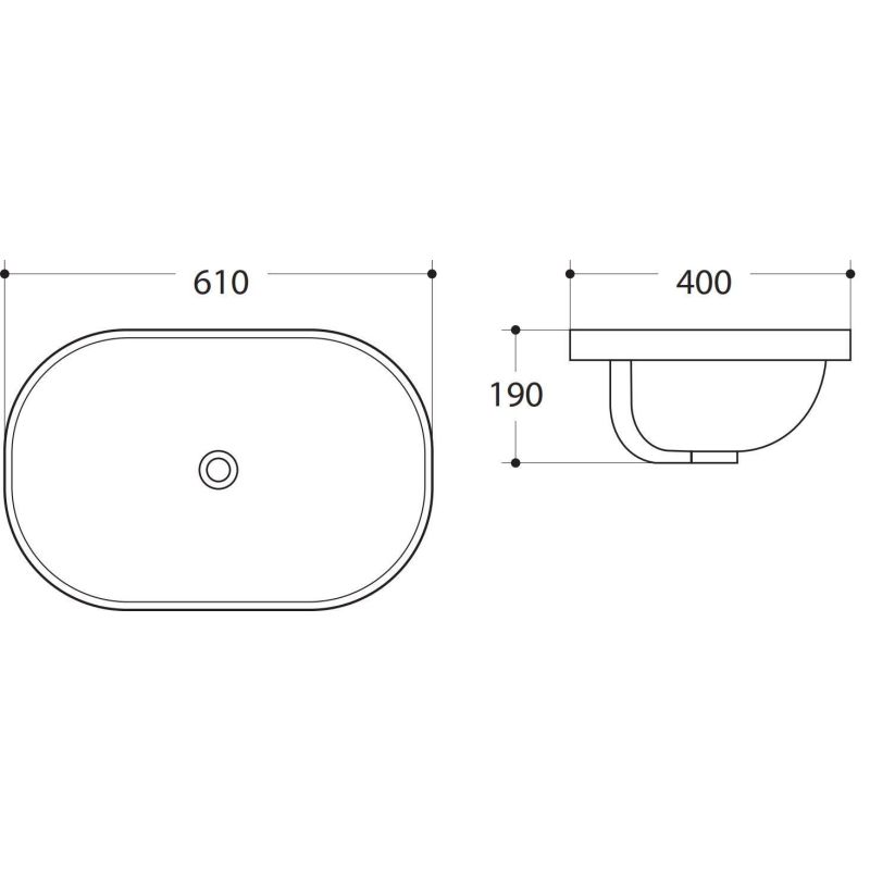 Раковина керамическая полувстраиваемая Art&Max AM-5006-C