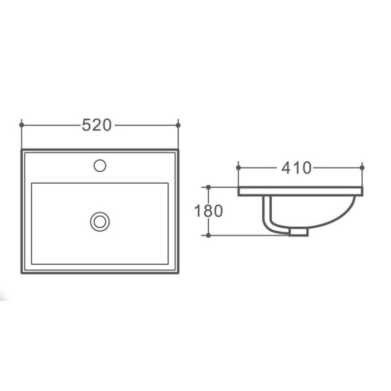 Раковина керамическая полувстраиваемая Art&Max AM6230