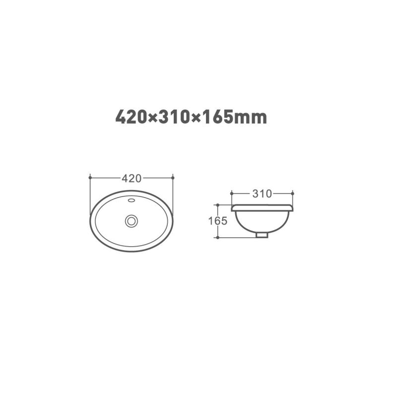 Раковина керамическая полувстраиваемая Art&Max AM6260