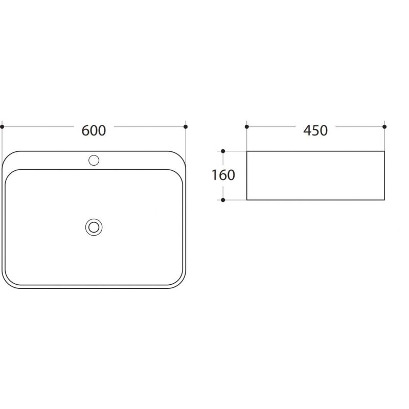 Раковина керамическая полувстраиваемая Art&Max AM-7976
