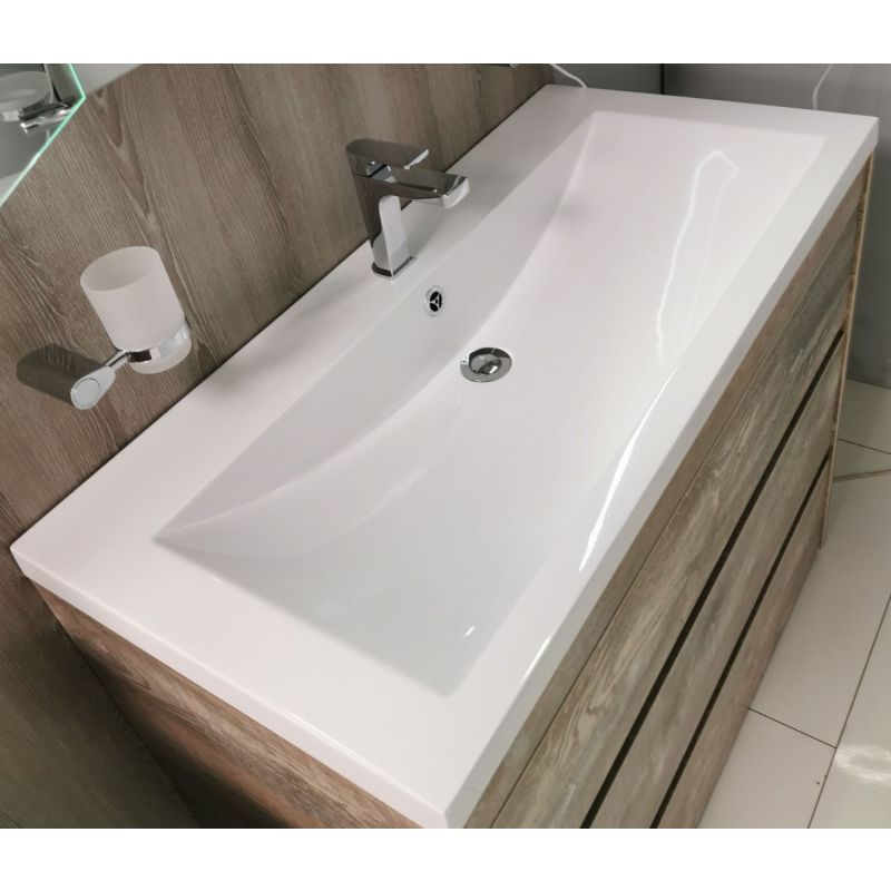 Раковина Art&Max AM-LAV-1000-MR-A 100 см искусственный мрамор, белый