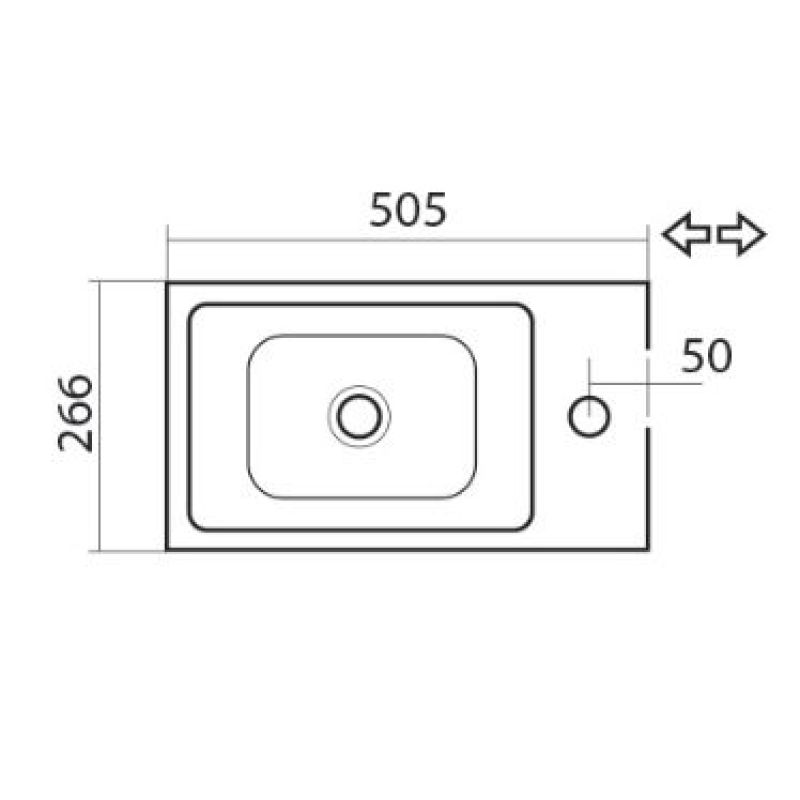 Раковина из искусственного мрамора AM-LAV-500-MR-Mini