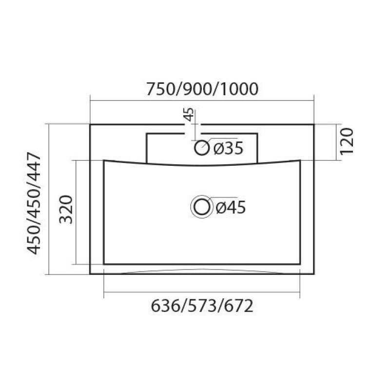 Раковина Art&Max Bianchi AM-LAV-900-MR-FP-Nero, 90 см, цвет черный матовый