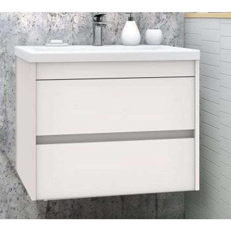 Тумба под раковину Art&Max Family Family-750-2C-SO-BL, 75 см, подвесная, цвет белый глянец