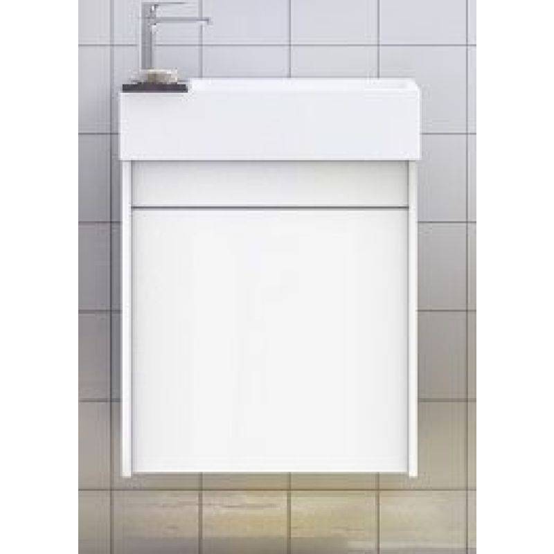 Тумба под раковину Art&Max Family-500-1D-SO-BL подвесная Белый глянец