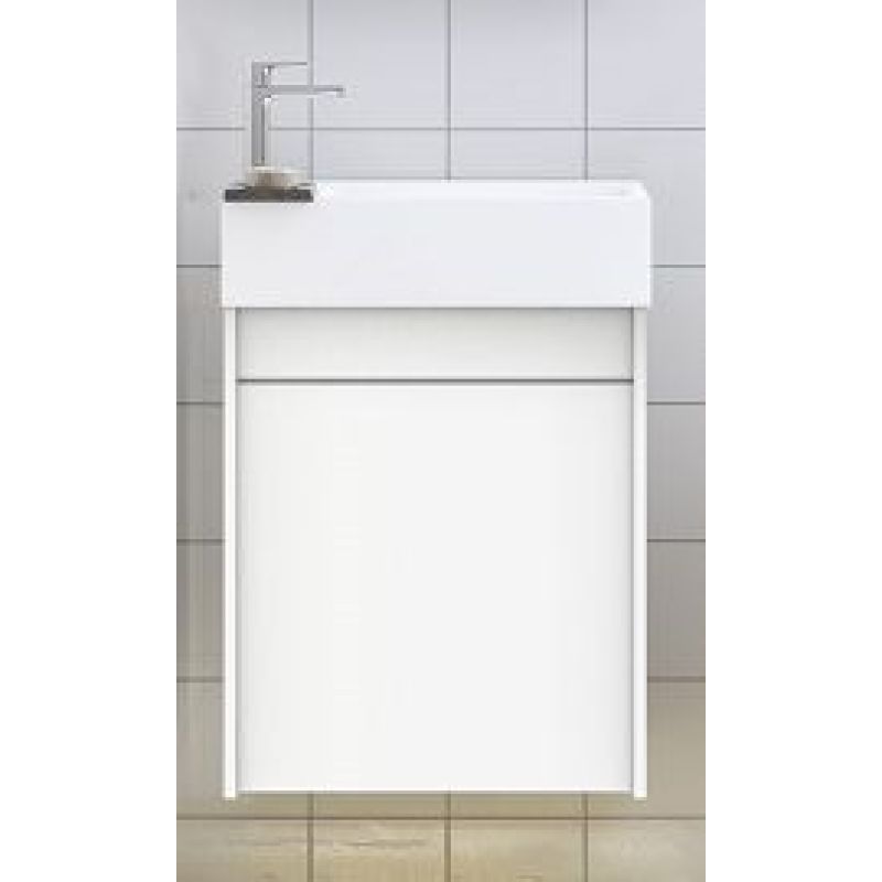 Тумба под раковину Art&Max Family 40 см подвесная, белый глянцевый, Family-400-1D-SO-BL