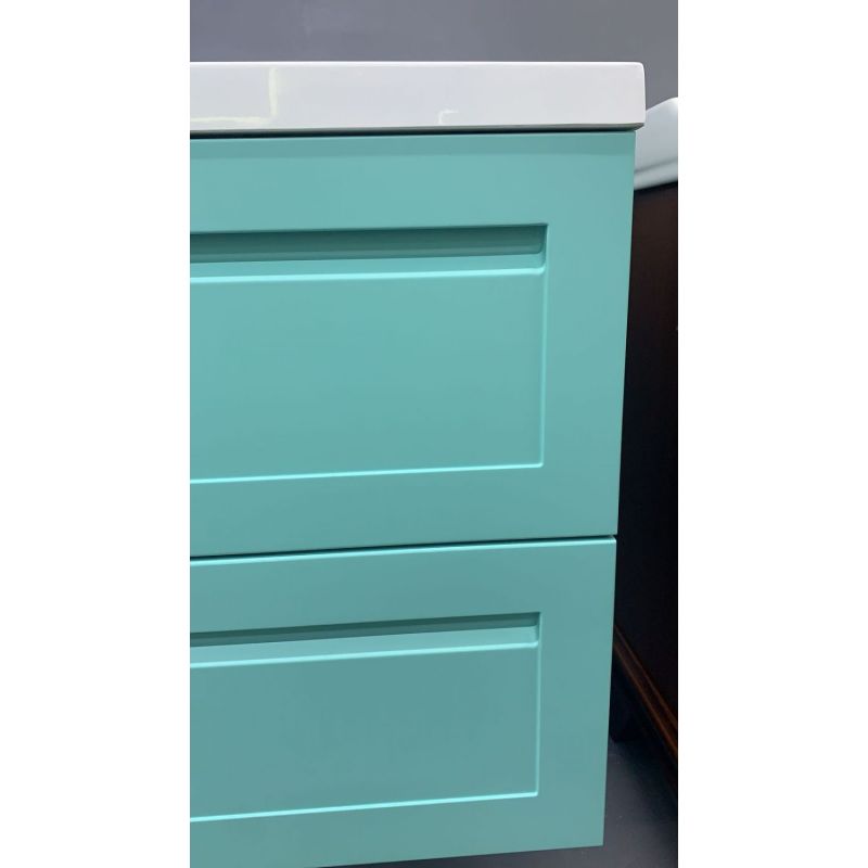 Тумба под раковину Art&Max Platino AM-Platino-1000-2C-SO-MM, 100 см, подвесная, цвет светло-зеленый матовый