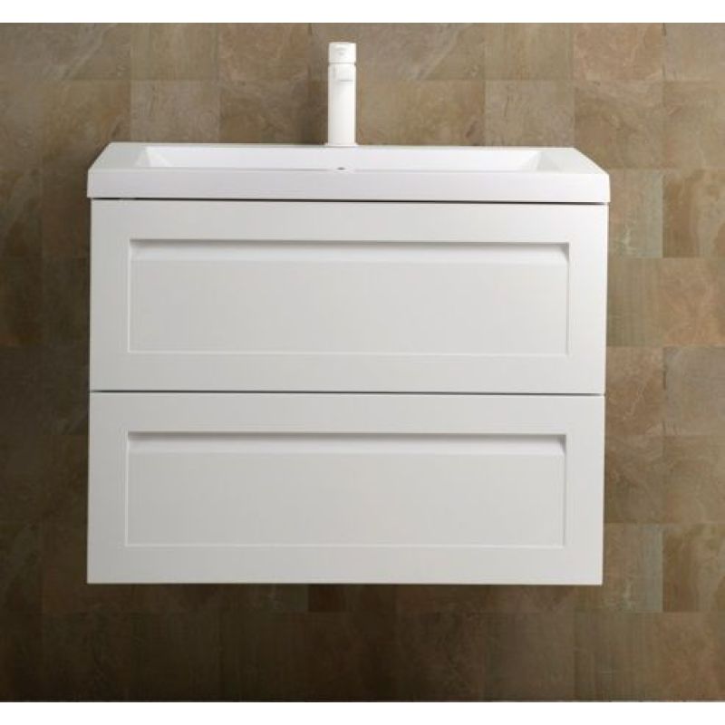 Тумба под раковину Art&Max Platino AM-Platino-600-2C-SO-BL-Cer, 60 см, подвесная, цвет белый глянцевый