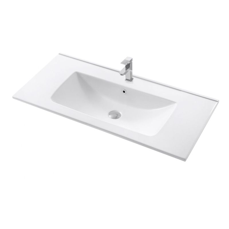 Тумба под раковину Art&Max Platino AM-Platino-1000-2C-SO-BM-Cer, 100 см, подвесная, цвет белый матовый