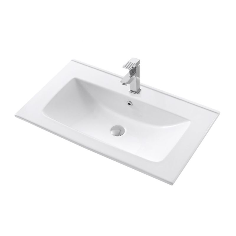 Тумба под раковину Art&Max Platino AM-Platino-800-2C-SO-BM-Cer, 80 см, подвесная, цвет белый матовый