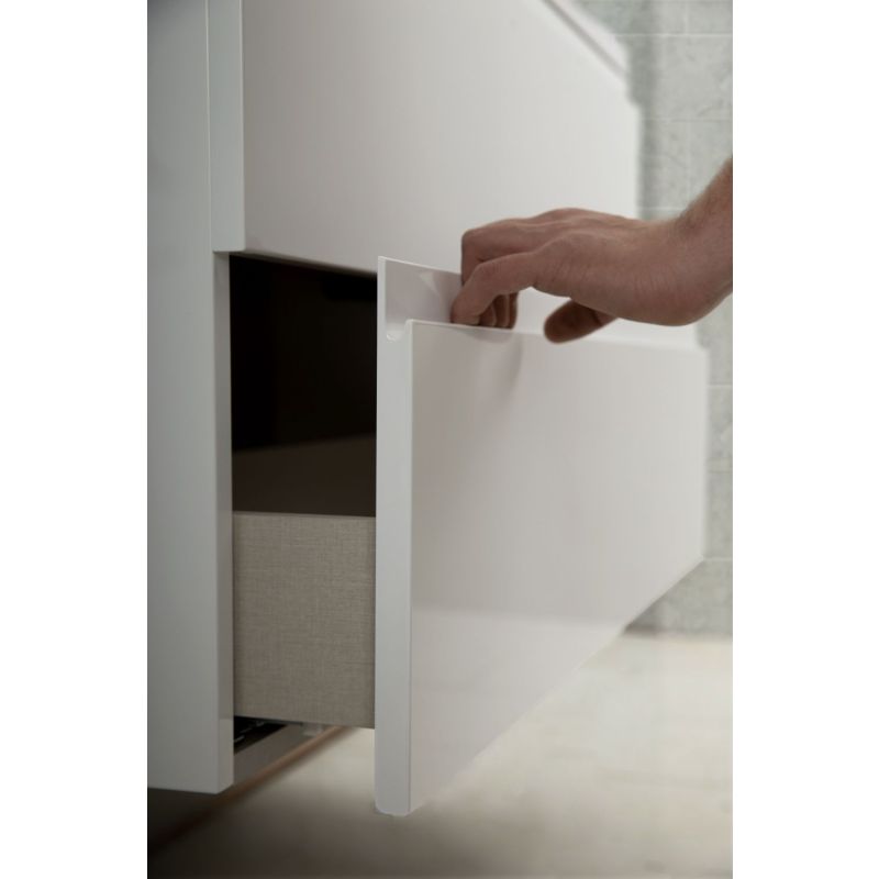 Тумба под раковину Art&Max AM-Bianchi-750-2C-SO-BL, 75 x 45 x 55 см подвесная, белый глянцевый