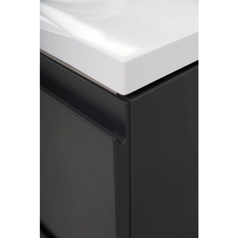 Тумба под раковину подвесная Art&Max AM-Bianchi-750-2C-SO-GM, 75x55x47 см, с двумя выкатными ящиками