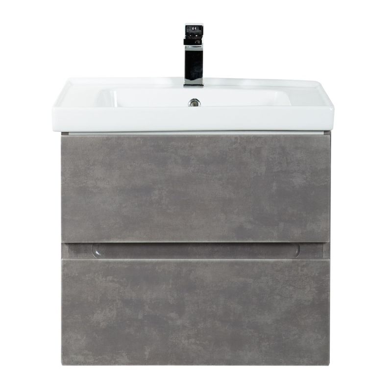 Тумба под раковину Art&Max Techno 60 см подвесная, айс какао, AM-Techno-600-2C-SO-FC305