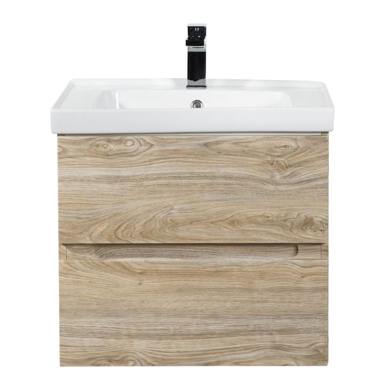 Тумба под раковину Art&Max Techno 60 см подвесная, дуб мелфорд, AM-Techno-600-2C-SO-LW823