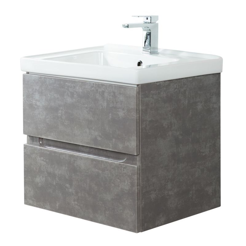 Тумба под раковину Art&Max Techno 70 см подвесная, айс какао, AM-Techno-700-2C-SO-FC305