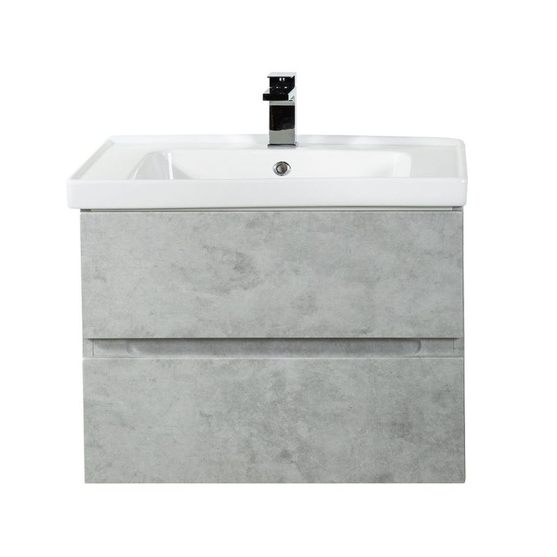 Тумба под раковину Art&Max Techno 70 см подвесная, бетон лофт натуральный, AM-Techno-700-2C-SO-LS935