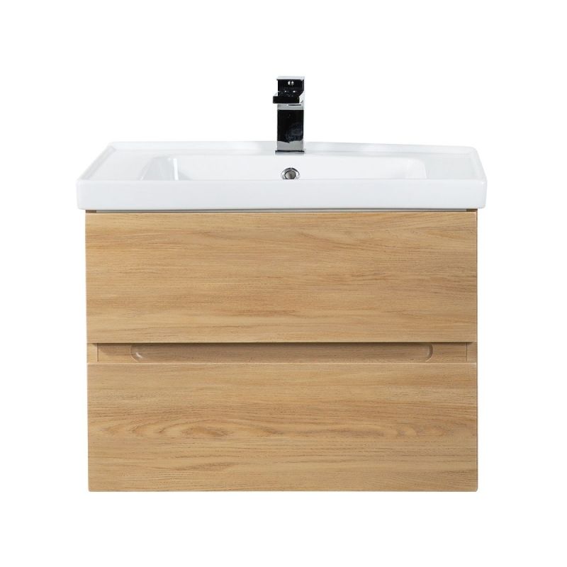 Тумба под раковину Art&Max Techno 70 см подвесная, дуб мадейра янтарь, AM-Techno-700-2C-SO-LW674