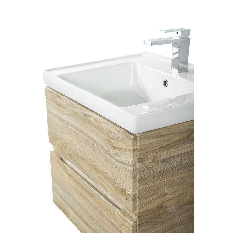Тумба под раковину Art&Max Techno 70 см подвесная, дуб мелфорд, AM-Techno-700-2C-SO-LW823