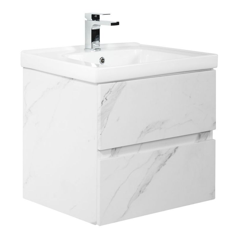 Тумба под раковину Art&Max Techno 70 см подвесная, монти мрамор, AM-Techno-700-2C-SO-MR960
