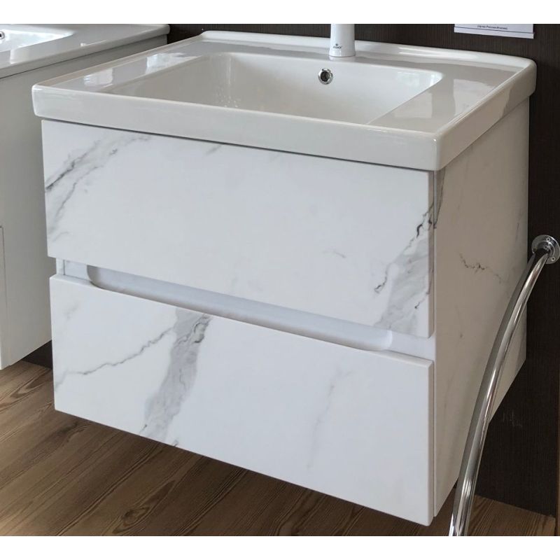 Тумба под раковину Art&Max Techno 70 см подвесная, монти мрамор, AM-Techno-700-2C-SO-MR960