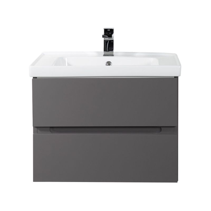 Тумба под раковину Art&Max Techno 70 см подвесная, смоки софт, AM-Techno-700-2C-SO-ZB815