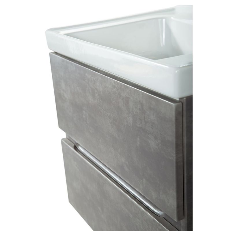 Тумба под раковину Art&Max Techno 90 см подвесная, айс какао, AM-Techno-900-2C-SO-FC305