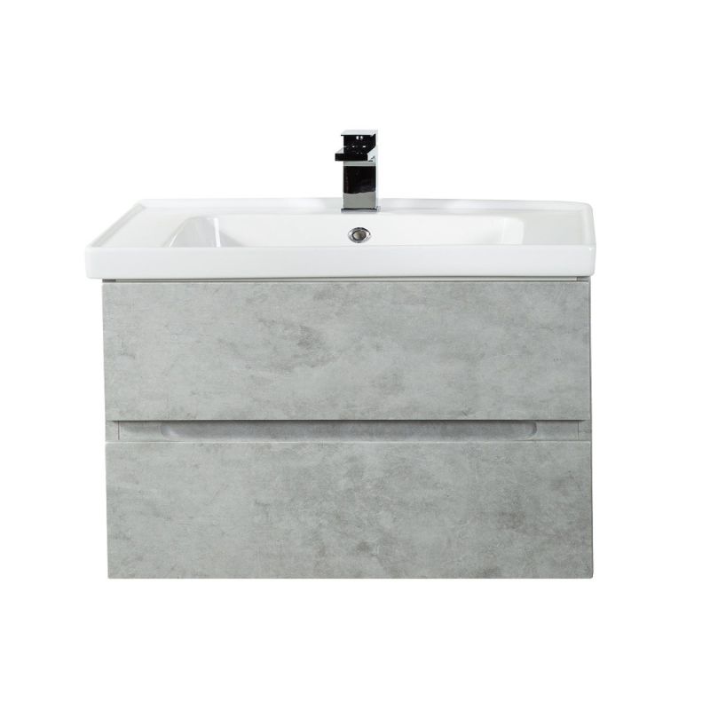 Тумба под раковину Art&Max Techno 90 см подвесная, бетон лофт натуральный, AM-Techno-900-2C-SO-LS935