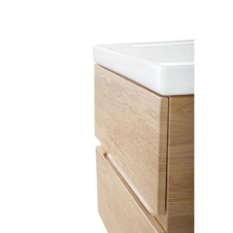 Тумба под раковину Art&Max Techno 90 см подвесная, дуб мадейра янтарь, AM-Techno-900-2C-SO-LW674