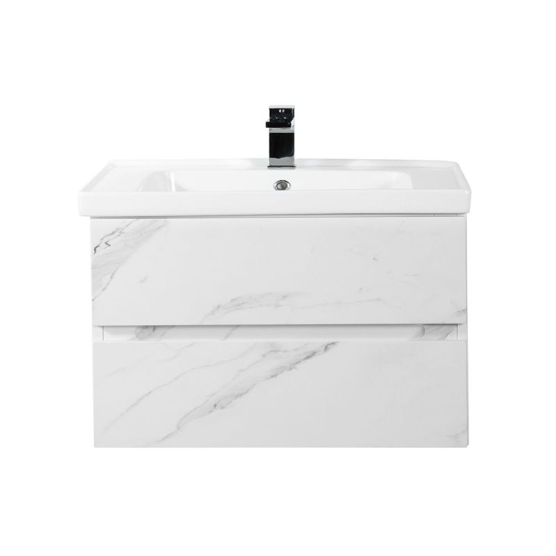 Тумба под раковину Art&Max Techno 90 см подвесная, монти мрамор, AM-Techno-900-2C-SO-MR960