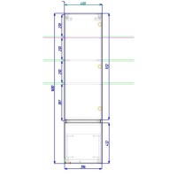 Шкаф подвесной Art&Max TECHNO 160 см Бетон лофт натуральный,левый