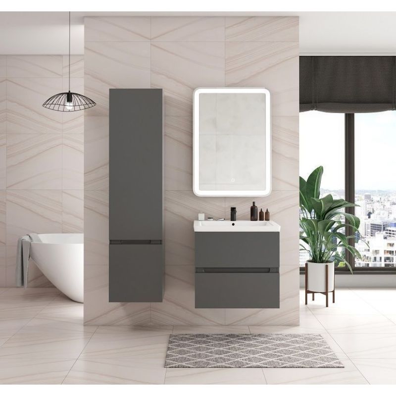 Шкаф подвесной Art&Max TECHNO 160 см Смоки софт,левый