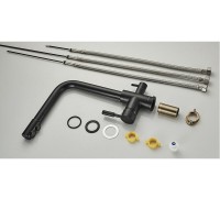 Смеситель ALMAes Izer AS-875-08 для кухонной мойки, с функцией подачи питьевой воды, цвет черный матовый